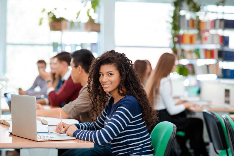 Beatiful student at college